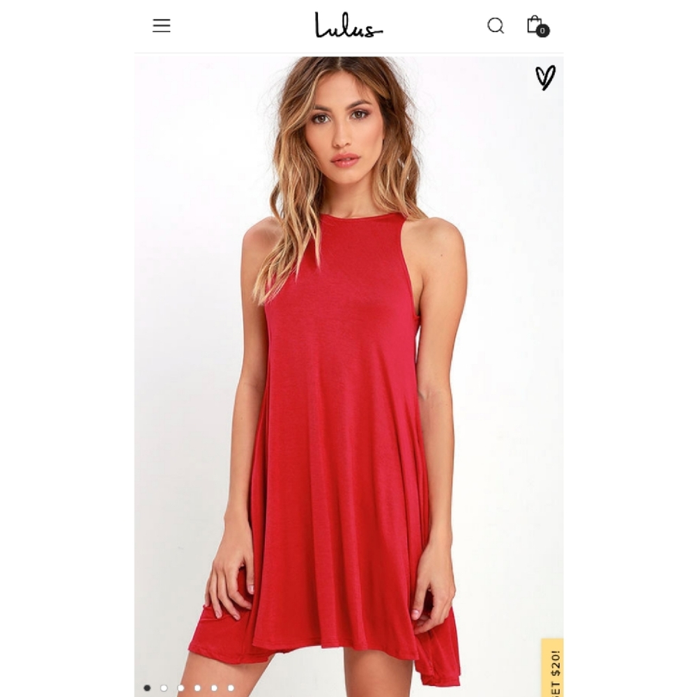 Lulu's Tupelo Honey Berry Red Dress